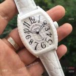 Replica Franck Muller Geneve White Croco Watch White Caramic